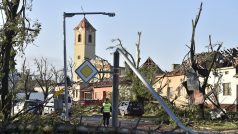 Pohled na škody v Moravské Nové Vsi