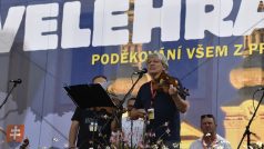 Hudebník Jiří Pavlica na Velehradě, kde se konala církevní slavnost Dny lidí dobré vůle.