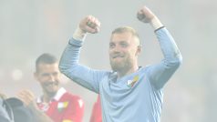 Jindřich Staněk slaví výhru nad Českými Budějovicemi