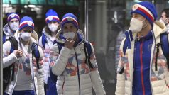 Odlet hlavní části české výpravy na zimní olympijské hry do Pekingu 27. ledna 2022 z pražského Letiště Václava Havla