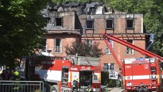 Následky požáru v alzheimer centru v Roztokách u Prahy