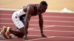 Americký sprinter Michael Johnson během olympijských her v Atlantě 1996.