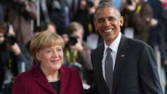 Angela Merkelová a Barack Obama při setkání v Berlíně na podzim 2016