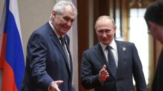 Prezident Miloš Zeman se svým ruským protějškem Vladimirem Putinem v Pekingu v květnu 2017