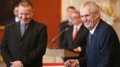 Prezident Miloš Zeman na konci ledna během jmenování soudců