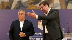 Maďarský premiér Viktor Orbán a srbský prezident Aleksandar Vučić