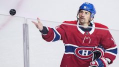 Tomáš Plekanec při svém 1000. zápasu v NHL