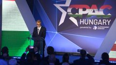 Expremiér Babiš na konzervativní konferenci CPAC v Budapešti (4. května 2023)