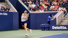 Markéta Vondroušová v osmifinálovém zápase na US Open