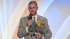 Jakub Vadlejch na slavnostním vyhlášení ankety Českého atletického svazu Atlet roku