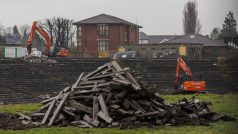 Casement Park během úvodní fáze rekonstrukce