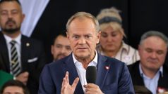 Polský premiér Donald Tusk na sjezdu Občanské platformy