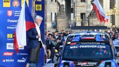 Prezident České republiky Petr Pavel na startu Středočeské rallye