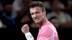 Jiří Lehečka slaví postup do osmifinále Australian Open