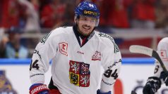 Útočník Jakub Lauko při premiéře v dresu české seniorské reprezentace