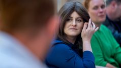 Jana Maláčová na akci snídaně se SOCDEM, kde představila dlouhodobý program strany (13. května 2025)