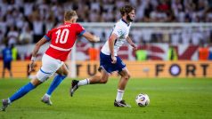 Adam Karabec v zápase s Anglií