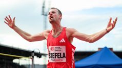 Výškař Jan Štefela na ateltickém mítinku Zlatá tretra