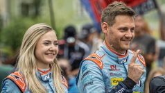 Vítězná posádka Rally Bohemia 2025 Simon Wagner a Hanna Ostlenderová