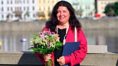 Sochařka Dagmar Šubrtová převzala Cenu Medy Mládkové určené současným výtvarným umělcům, 8. září 2025, Praha.