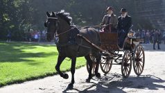 Kroměříží v neděli prošel slavnostní průvod v čele s rakouským císařem a ruským carem
