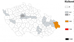 Mapa rizikového skóre k 27. červnu 2020