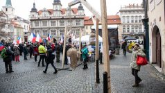 Protest odpůrců pandemického zákona