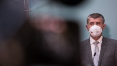 Andrej Babiš na tiskové konferenci na Ministrestvu zdravotnictví.