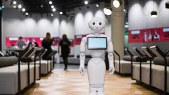 S nákupem zákazníkům v obchodu s obuví na Novém Smíchově radí robot Pepper.