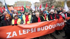 Protestní stávka odborů proti krokům vlády