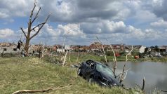 Škody v Mikulčicích, kde tornádo poničilo téměř půlka obce