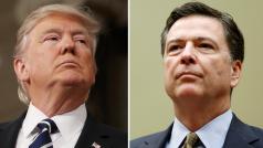 Americký prezident Donald Trump a odvolaný šéf FBI James Comey.