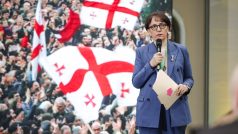Bývalá gruzínská ministryně obrany Tinatin Chidašeli vystoupila v Praze na summitu Unlock 2025 pořádaném organizací Prague Civil Society Centre