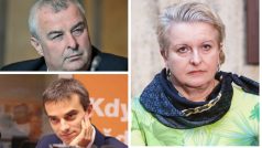 Odcházející šéfové státních institucí a podniků zleva: Zdeněk Blahuta, Karel Kučera, Andrea Vrbovská, Svatopluk Němeček, Jitka Sosnovcová a Martin Elkán