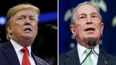 Republikánský prezident USA Donald Trump a jeden z kandidátů demokratů na prezidenta Michael Bloomberg