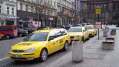 Fair Place stanoviště taxislužby na pražském Václavském náměstí (foto z roku 2012)