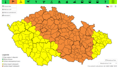 Český hydrometeorologický ústav vydal varování před silným větrem, který zasáhne prakticky celé Česko