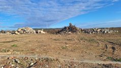 Haldy stavební sutě v Trnové