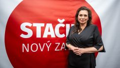 Jana Bobošíková na tiskové konferenci k představení lídrů kandidátek a programu hnutí Stačilo! pro sněmovní volby 2025
