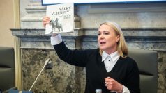 Ministryně obrany Jana Černochová (ODS) na jednání vlády