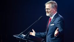 Premiér Petr Fiala (ODS) na republikovém sněmu hnutí STAN