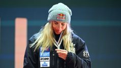 Ester Ledecká s bronzovou medailí