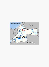 mapa Jordánska