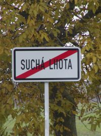 Suchá Lhota - cedule