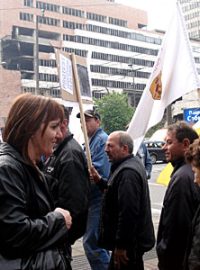 Demonstrace srbských válečných veteránů