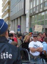 Demonstrace farmářů v Bruselu