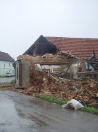 Odstraňování povodňových škod v Jeseníku nad Odrou