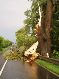 Následky vichřice na Mladoboleslavsku