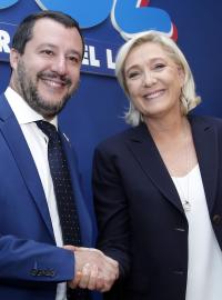 Matteo Salvini a Marine Le Penová