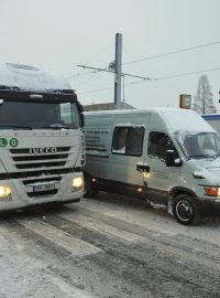 Pražské ulice zasypané sněhem, 2. prosince 2011